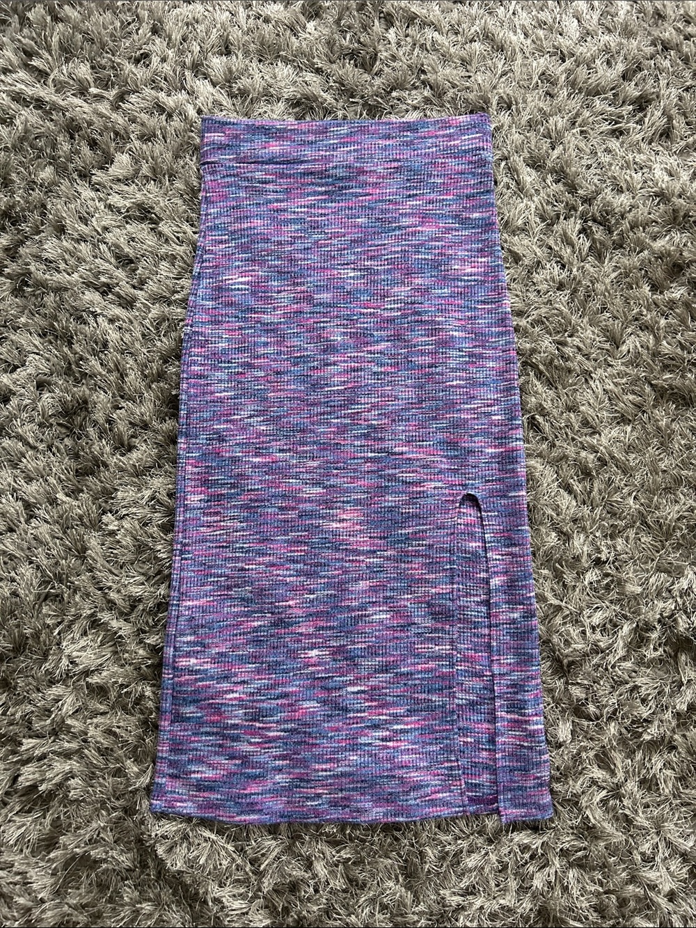 Buffalo David Bitton Purple Multicolor Knit Midi Skirt